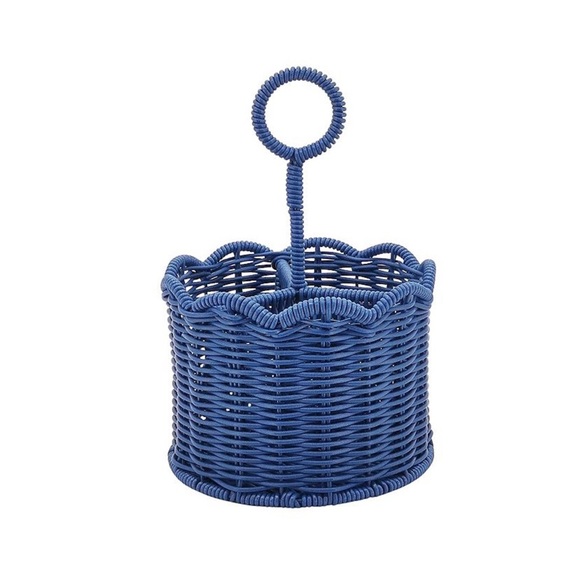 Blue  Americana resin wicker utensil caddy. NWT - Picture 2 of 4